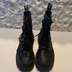 Dr. Martens Black Leather Combat Boots